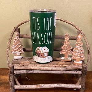 NEW 2022 RAE DUNN TIS THE SEASON GINGERBREAD HOUSE STAINLESS STEEL TUMBLER